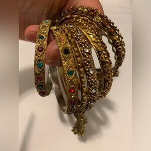 Kids Gold jewelled bangles